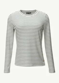 Langarmshirt mit gestrickten Streifen aus Glitzergarn-Comma Outlet