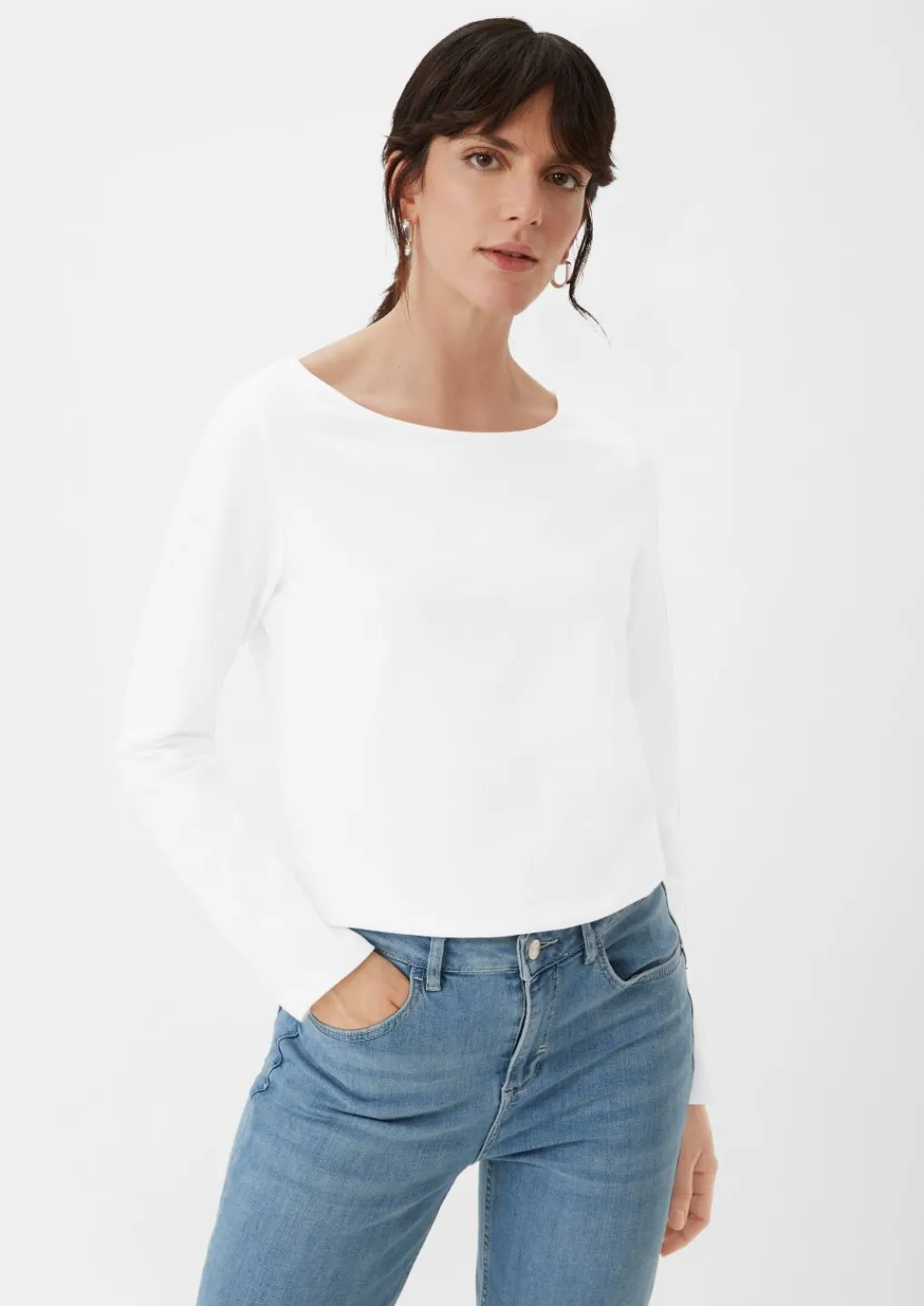 Langarmshirt mit Ringelmuster-Comma Fashion