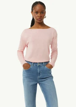 Langarm-Shirt mit Ripp-Detail im Relaxed Fit-Comma Best