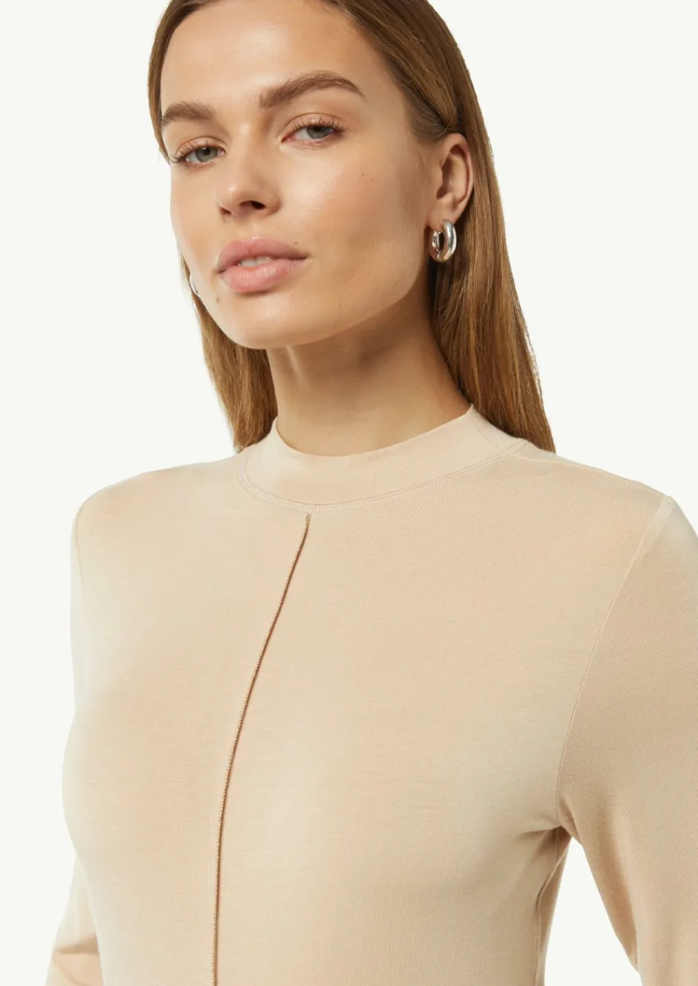 Langarm-Shirt mit Stehkragen-Comma Best