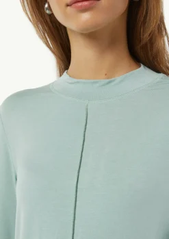 Langarm-Shirt mit Stehkragen-Comma New