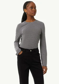 Langarmshirt mit Strukturstreifen-Comma Clearance