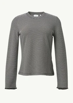 Langarmshirt mit Strukturstreifen-Comma Clearance