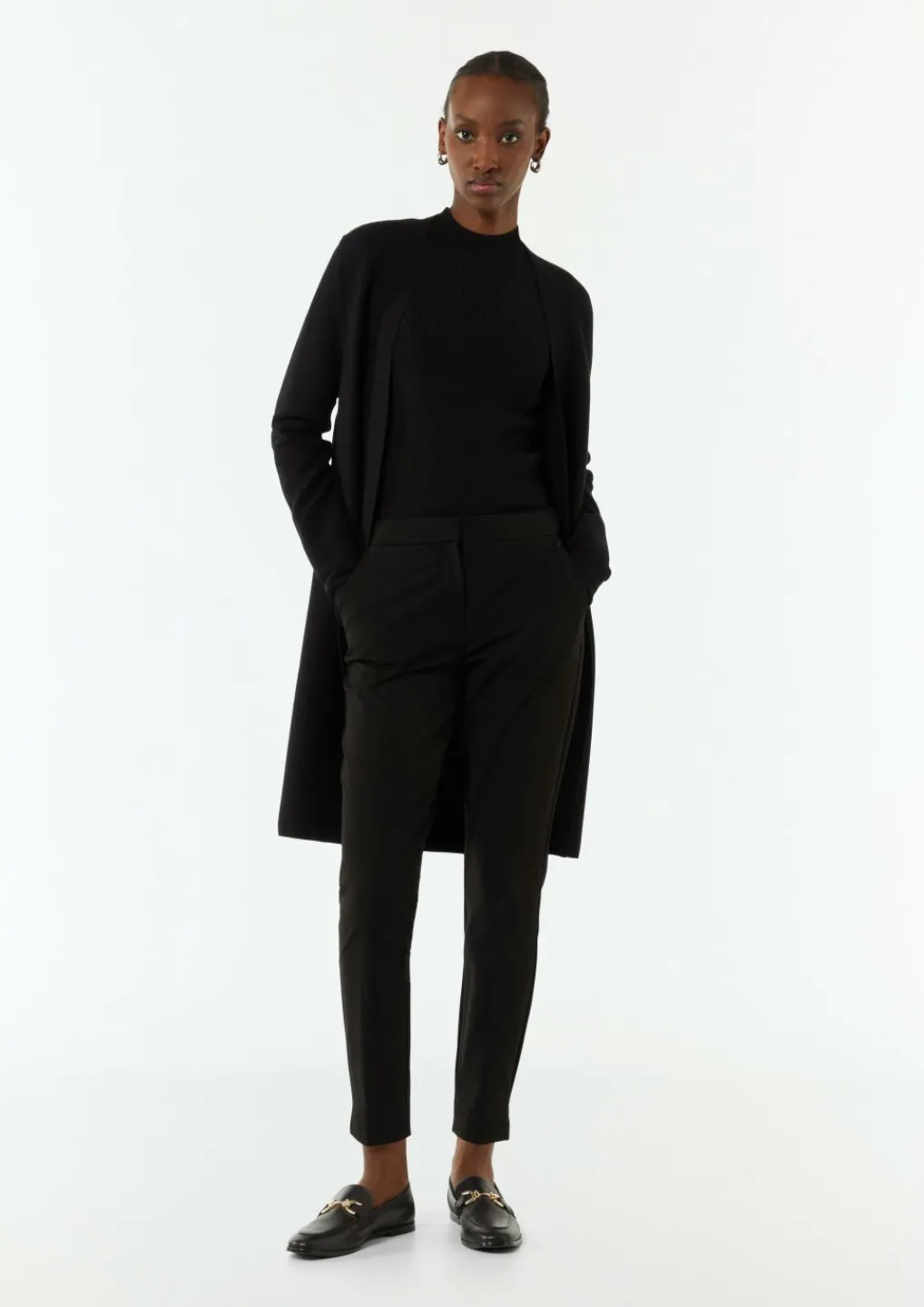 Langer Cardigan mit Rippstruktur-Comma Clearance