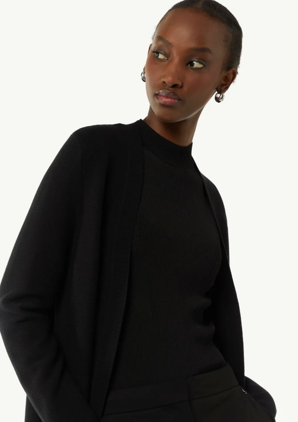 Langer Cardigan mit Rippstruktur-Comma Clearance