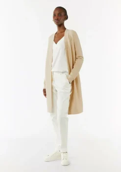 Langer Cardigan mit Rippstruktur-Comma Best