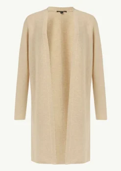 Langer Cardigan mit Rippstruktur-Comma Best