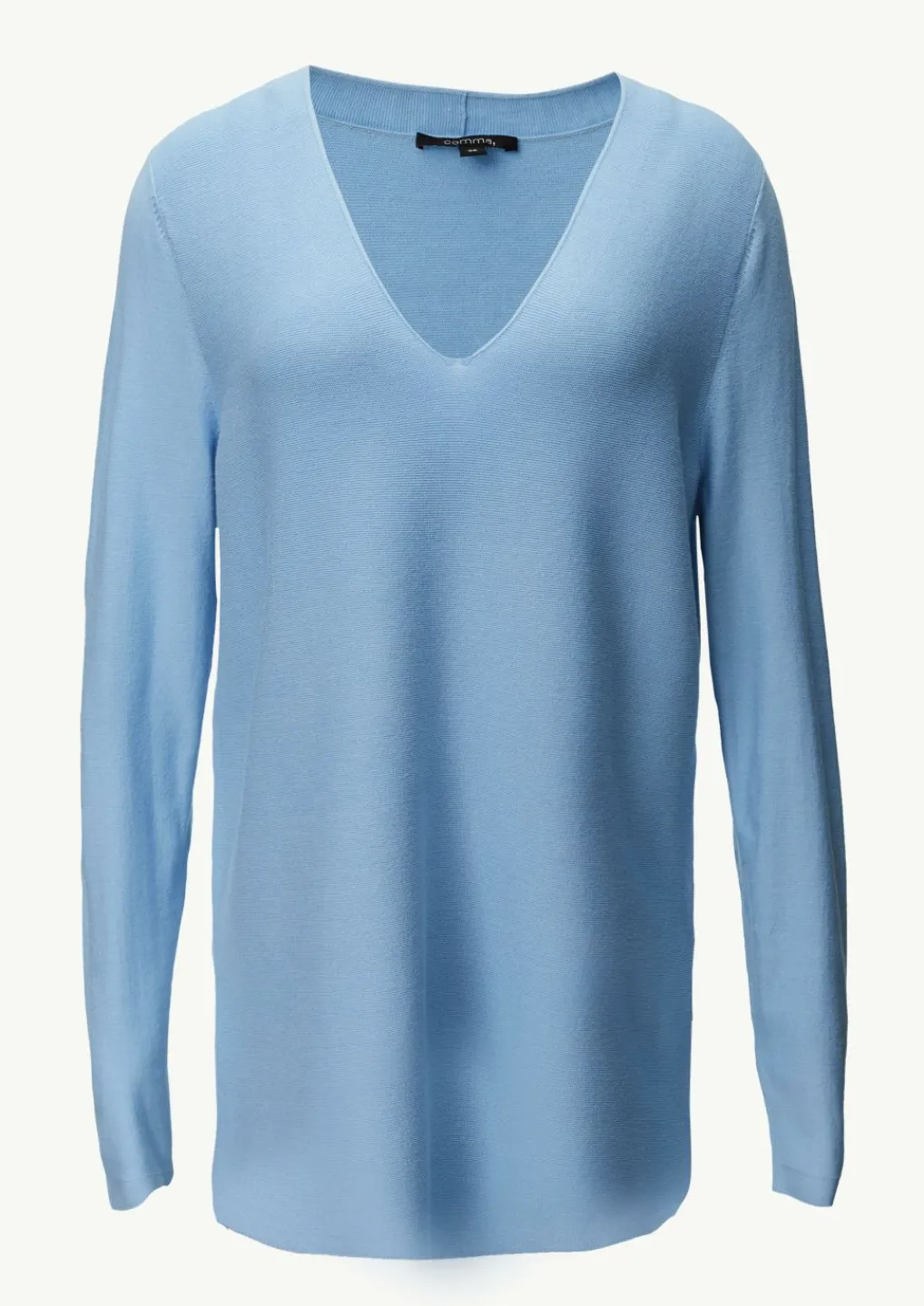 Langer Feinstrickpullover mit seitlichen Schlitzen-Comma Clearance
