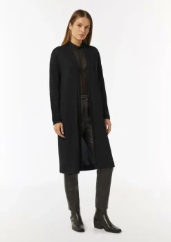 Langer Jersey-Cardigan mit Metallic-Effekt-Comma New