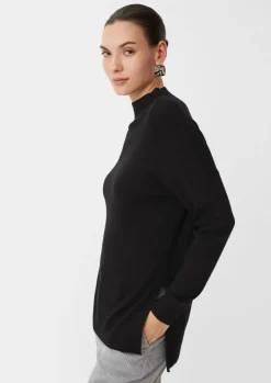 Langer Strickpullover mit Turtleneck-Comma Discount