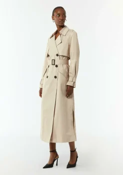 Langer Trenchcoat aus Baumwollmix-Comma Sale