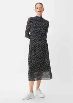 Langes Kleid aus Mesh-Comma Best