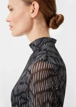 Langes Kleid aus Mesh-Comma Best