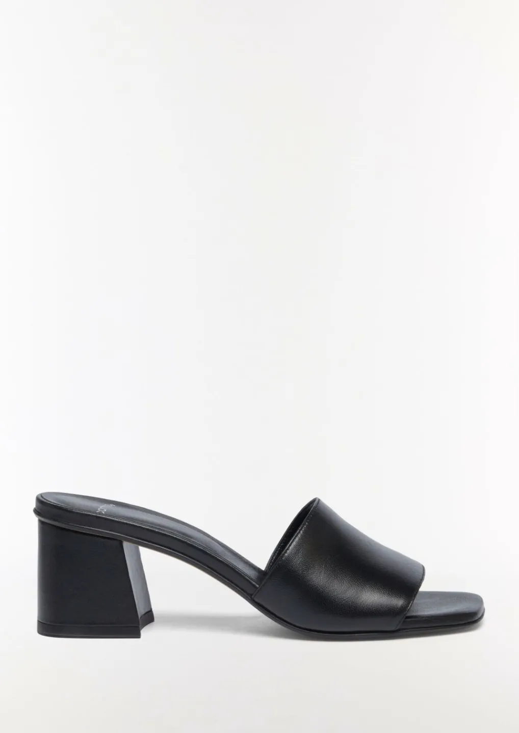 Leder-Sandalen mit Blockabsatz-Comma Sale
