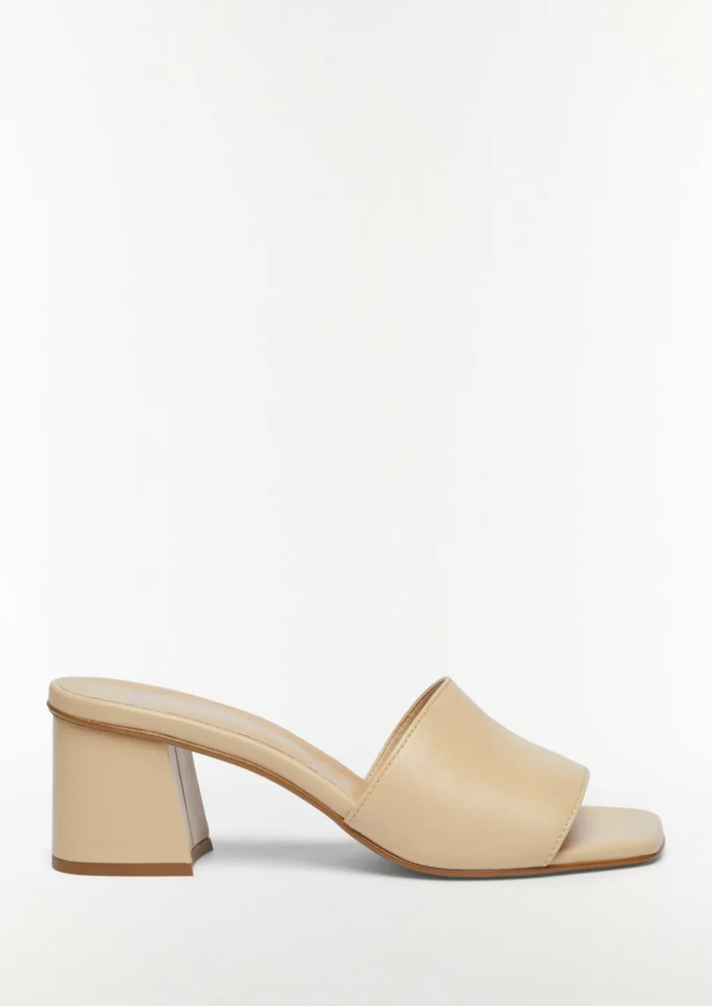 Leder-Sandalen mit Blockabsatz-Comma New