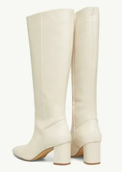 Lederstiefel mit Blockabsatz-Comma Outlet