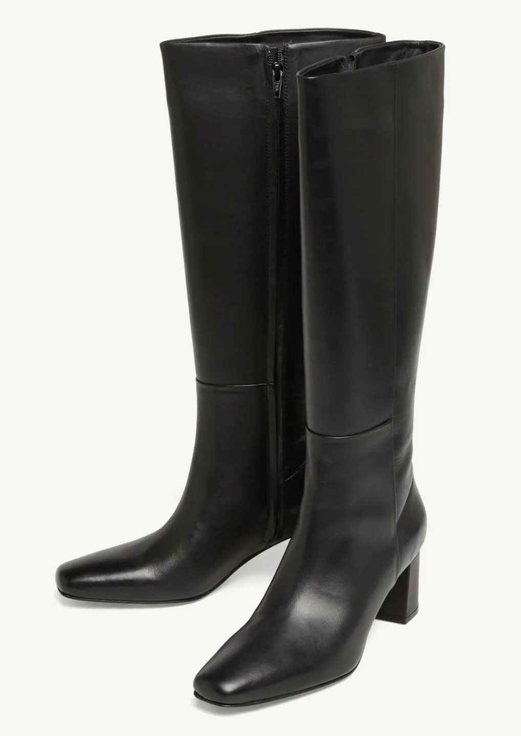 Lederstiefel mit Blockabsatz-Comma Fashion