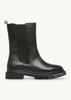 Lederstiefel mit Profilsohle-Comma New