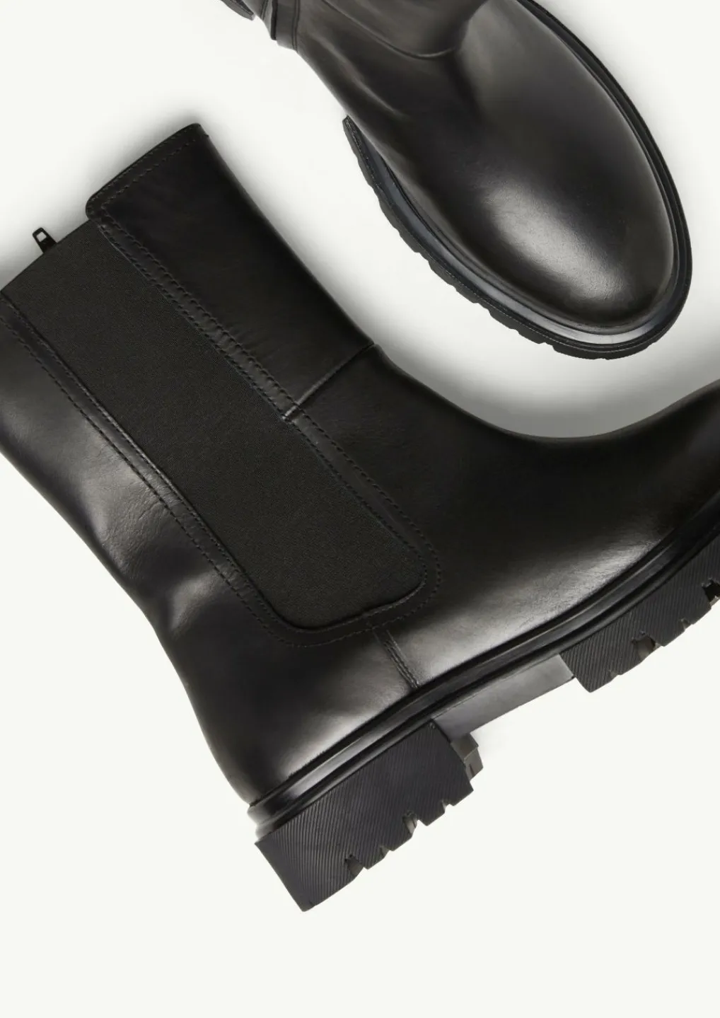 Lederstiefel mit Profilsohle-Comma New