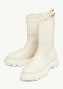 Lederstiefel mit Profilsohle-Comma Outlet