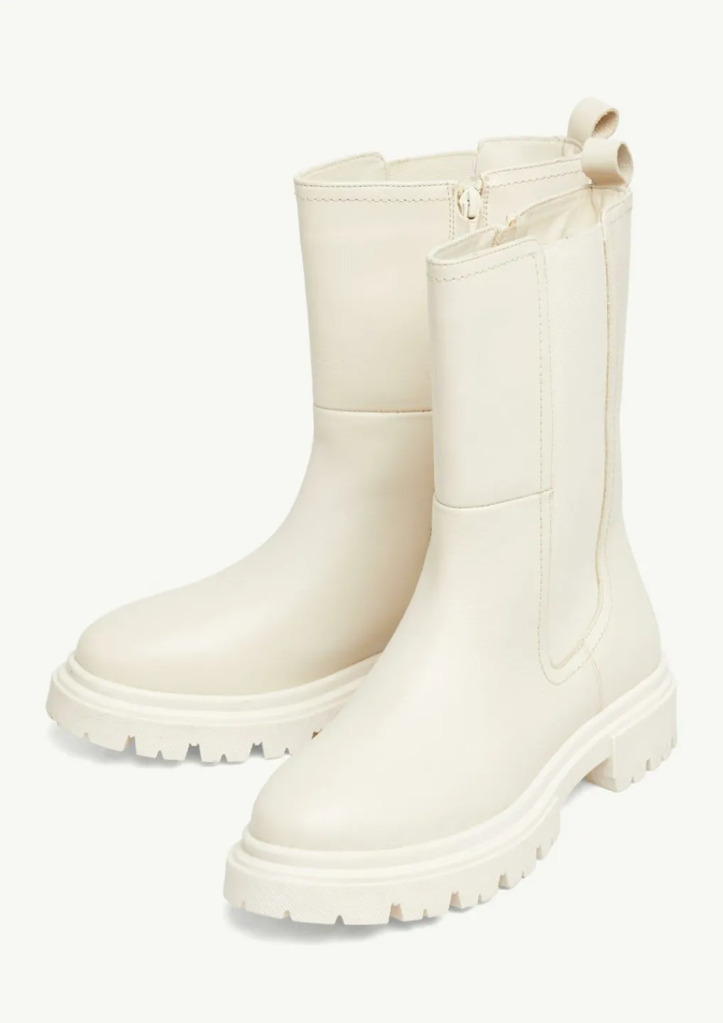 Lederstiefel mit Profilsohle-Comma Outlet