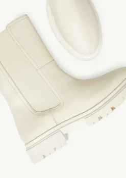 Lederstiefel mit Profilsohle-Comma Outlet