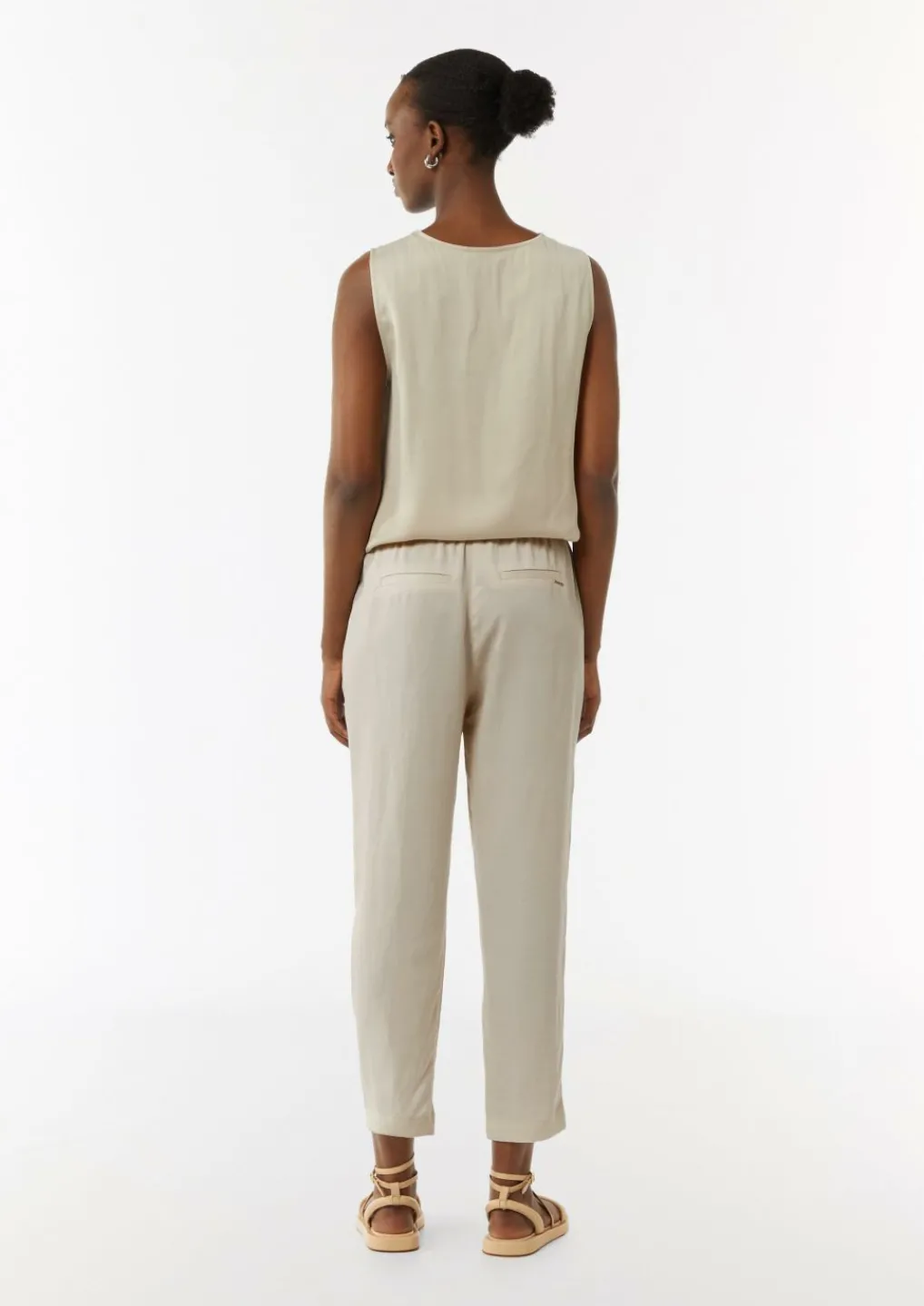 Leichte Hose aus Lyocell mit Gummizug-Comma Hot