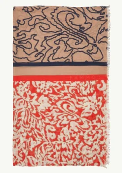 Leichter Schal mit All-over-Print aus Baumwollmix-Comma Outlet