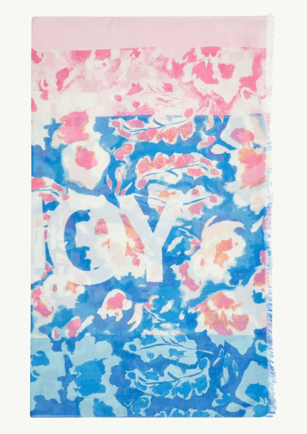 Leichter Schal mit All-over-Print und Fransen-Comma Hot