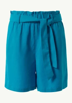 Leichte Shorts aus Lyocell mit Bindegürtel-Comma Sale