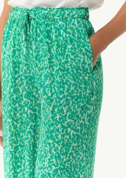 Leichte Stoffhose mit All-over-Print und Elastikbund-Comma New