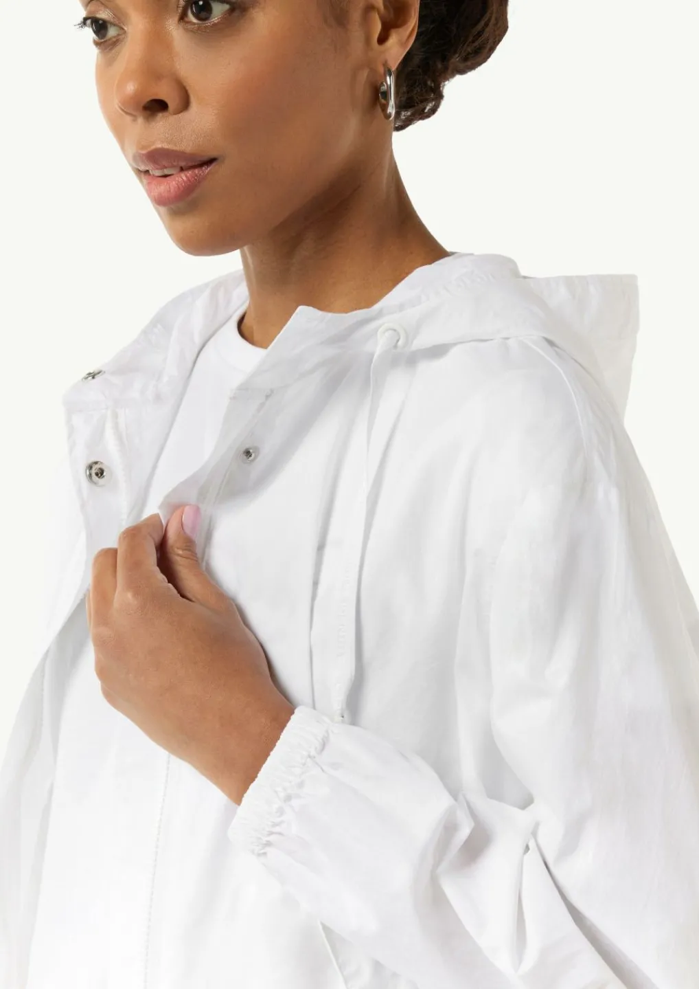 Leichte Windjacke aus Popeline mit Kapuze-Comma Online