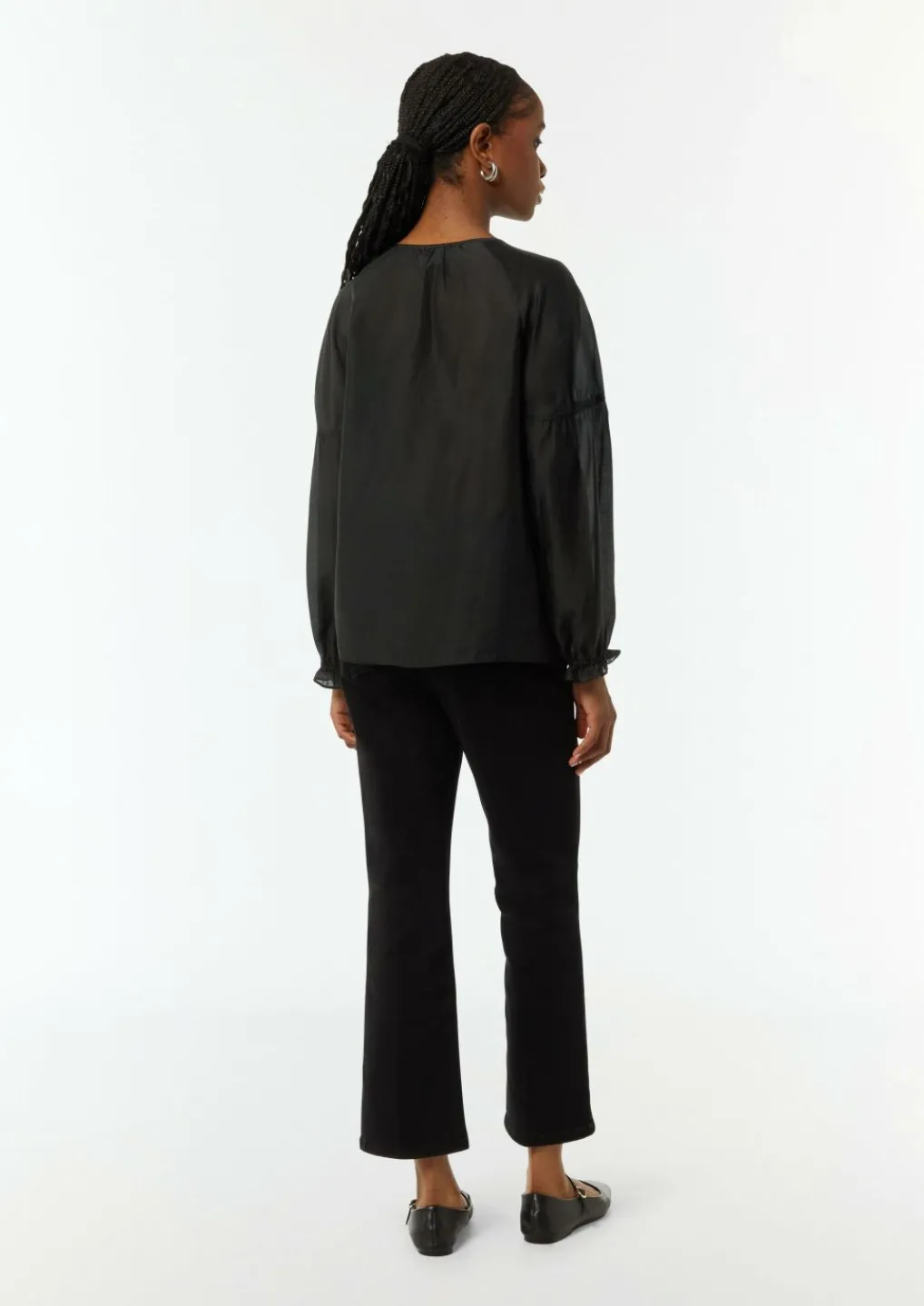 Leicht transparente Raglan-Bluse mit Ärmel-Detail-Comma Sale