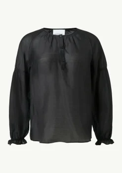 Leicht transparente Raglan-Bluse mit Ärmel-Detail-Comma Sale