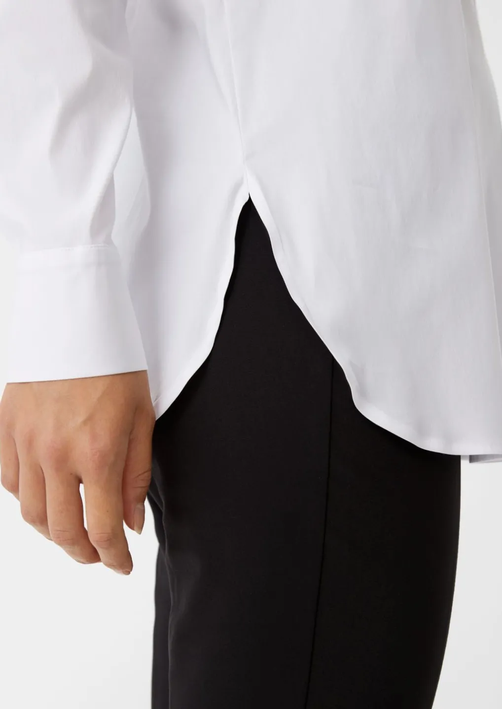 Lockere Baumwollbluse mit halber Knopfleiste-Comma Outlet