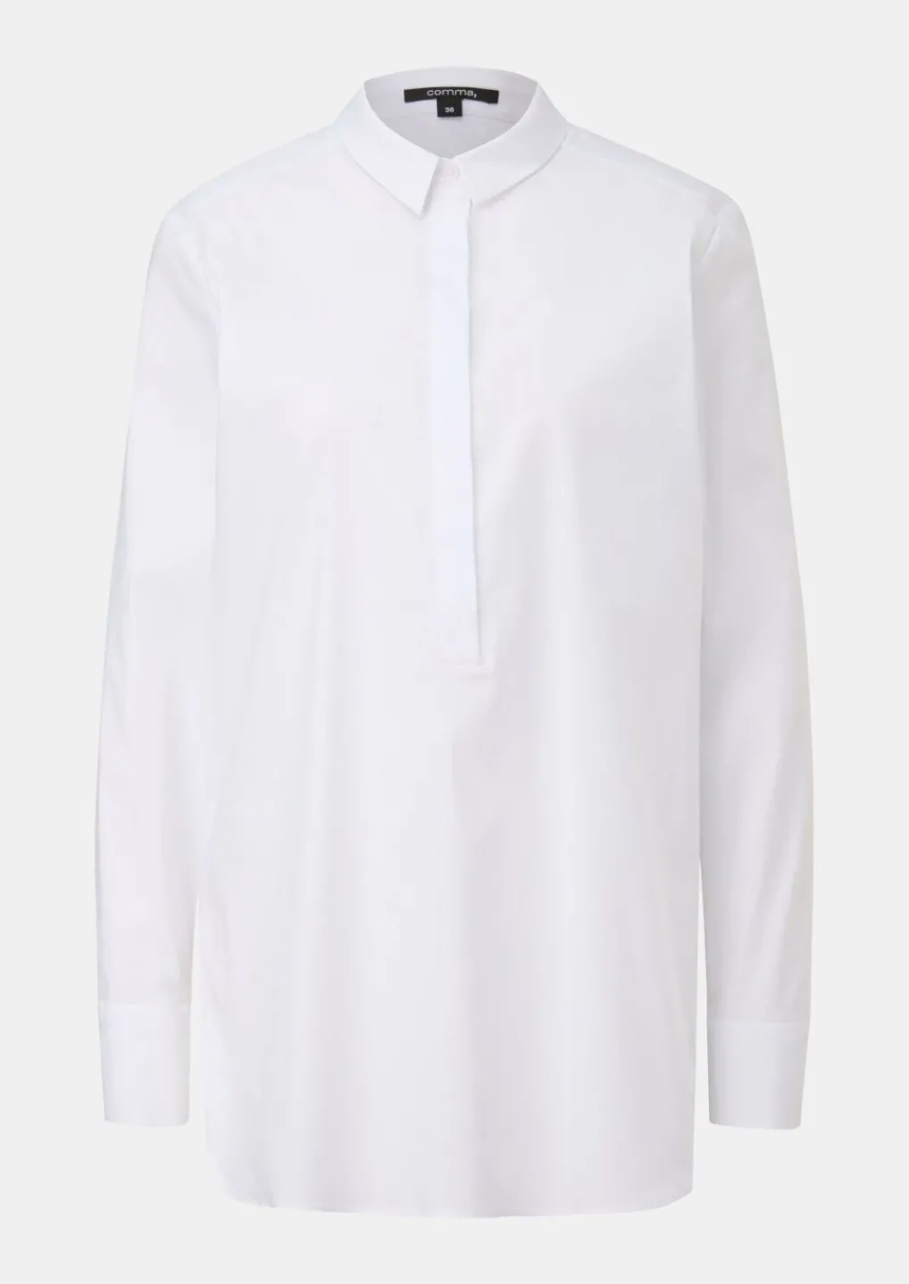 Lockere Baumwollbluse mit halber Knopfleiste-Comma Outlet
