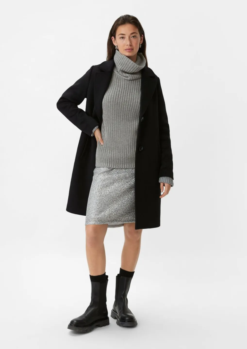 Lockerer Strickpullover mit Rollkragen-Comma Best