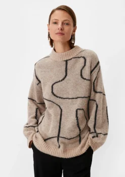 Lockerer Strickpullover mit Alpakawolle-Comma Outlet