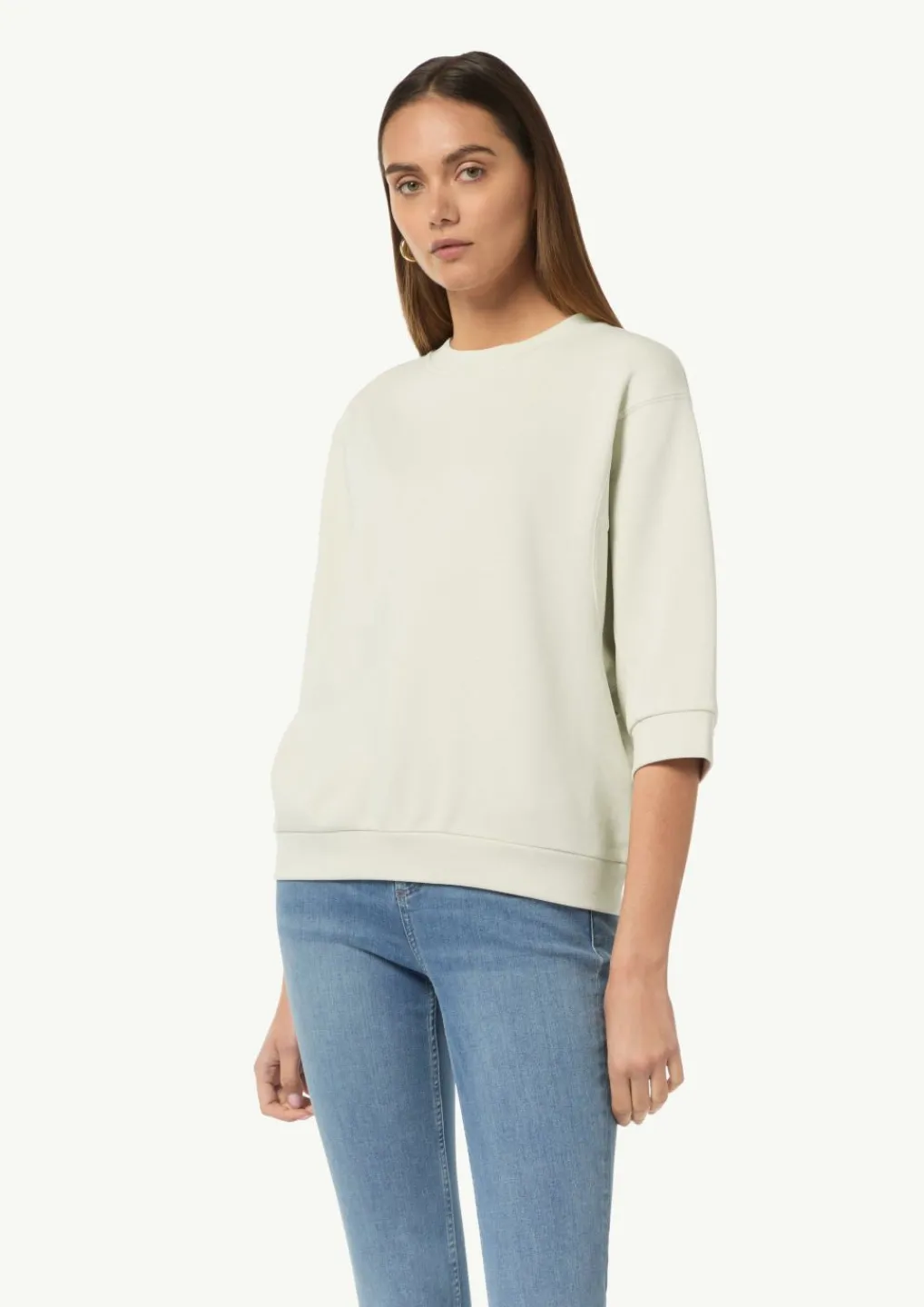 Lockeres Sweatshirt mit 3/4-Arm-Comma Discount