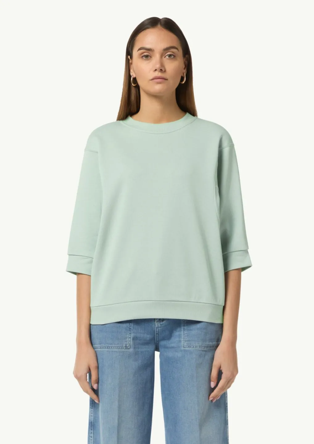 Lockeres Sweatshirt mit 3/4-Arm-Comma Outlet