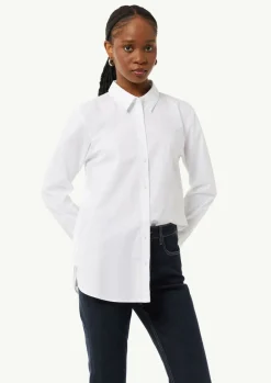 Locker geschnittene Baumwollbluse mit Eingrifftaschen-Comma Discount