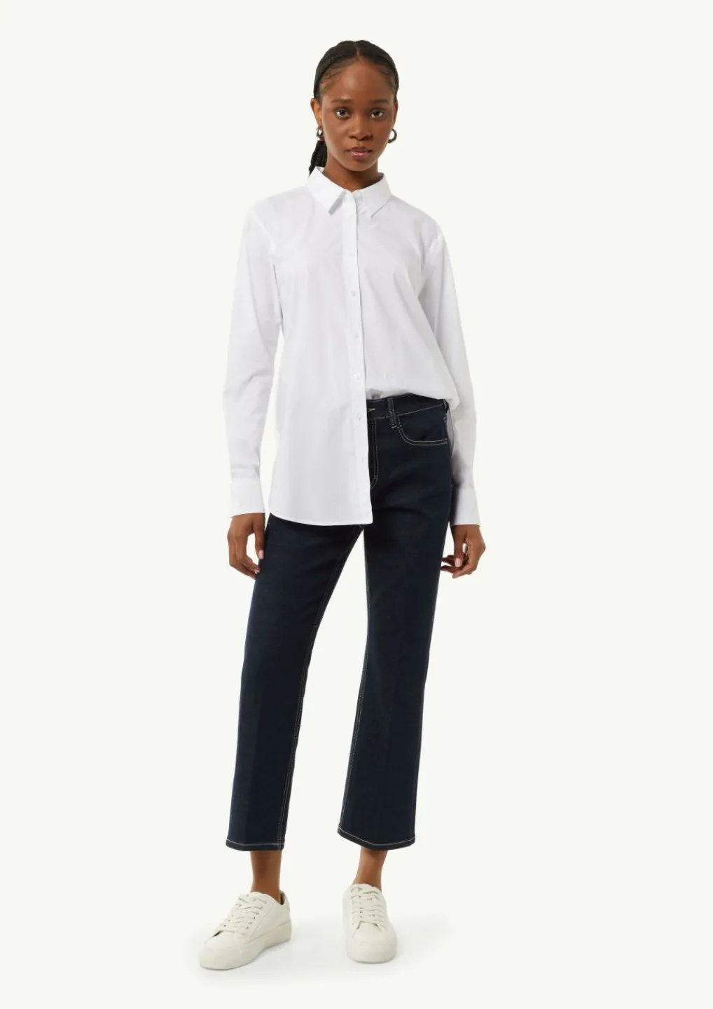 Locker geschnittene Baumwollbluse mit Eingrifftaschen-Comma Discount