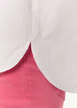 Locker geschnittene Hemdbluse mit Musterstruktur-Comma Hot