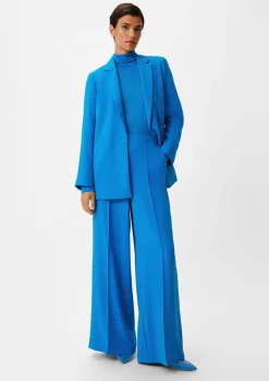 Longblazer aus Crêpe-Comma Fashion