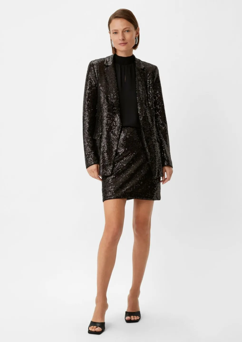 Longblazer mit Pailletten-Comma Discount