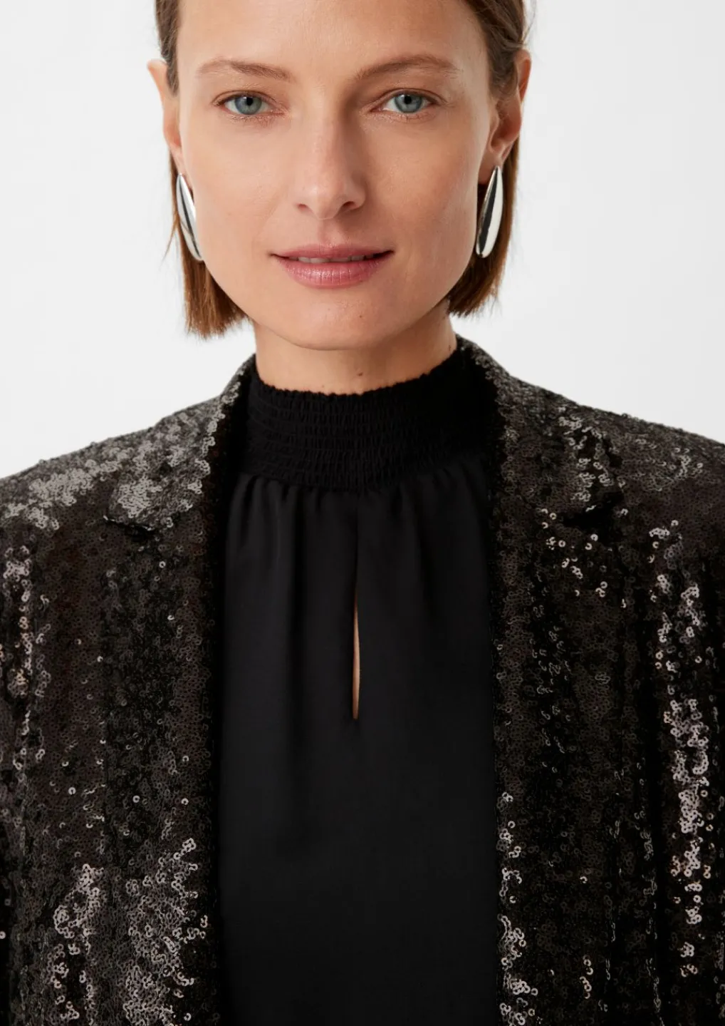 Longblazer mit Pailletten-Comma Discount