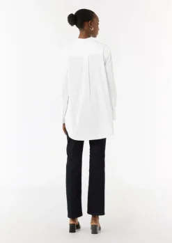 Longbluse aus Popeline im Loose Fit-Comma Outlet