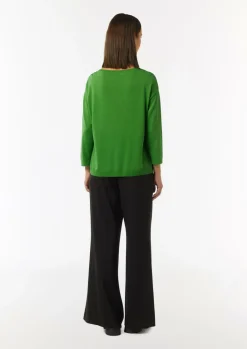 Longsleeve aus Strickjersey mit U-Boot-Ausschnitt-Comma Hot
