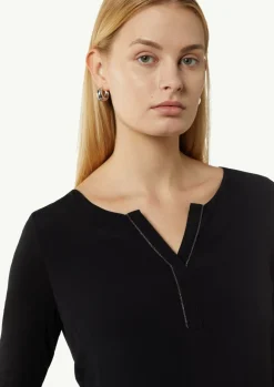 Longsleeve im Fabricmix mit Schmuck-Detail-Comma Fashion