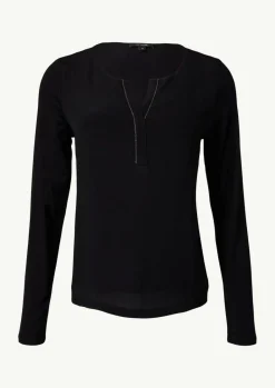 Longsleeve im Fabricmix mit Schmuck-Detail-Comma Fashion